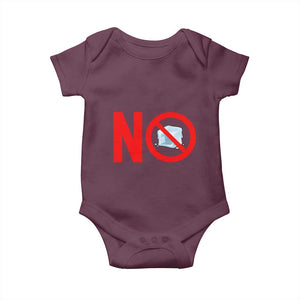 Anti ICE Baby Onesie No ICE Protest Symbol Anti Immigration Enforcement TS14 Maroon Print Your Wear
