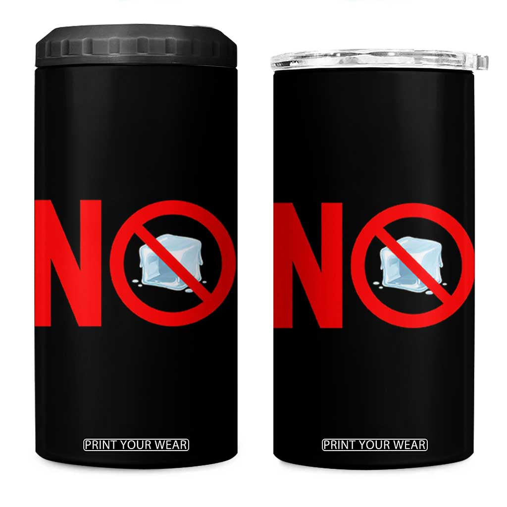 Anti ICE 4 in 1 Can Cooler Tumbler No ICE Protest Symbol Anti Immigration Enforcement TS14 One Size: 16 oz Black Print Your Wear