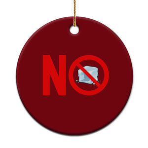 Anti ICE Ceramic Ornament No ICE Protest Symbol Anti Immigration Enforcement TS14 1pc Red Print Your Wear