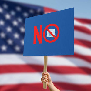 Anti ICE Protest Sign No ICE Protest Symbol Anti Immigration Enforcement TS14 Horizontal 18" × 24" Blue Print Your Wear