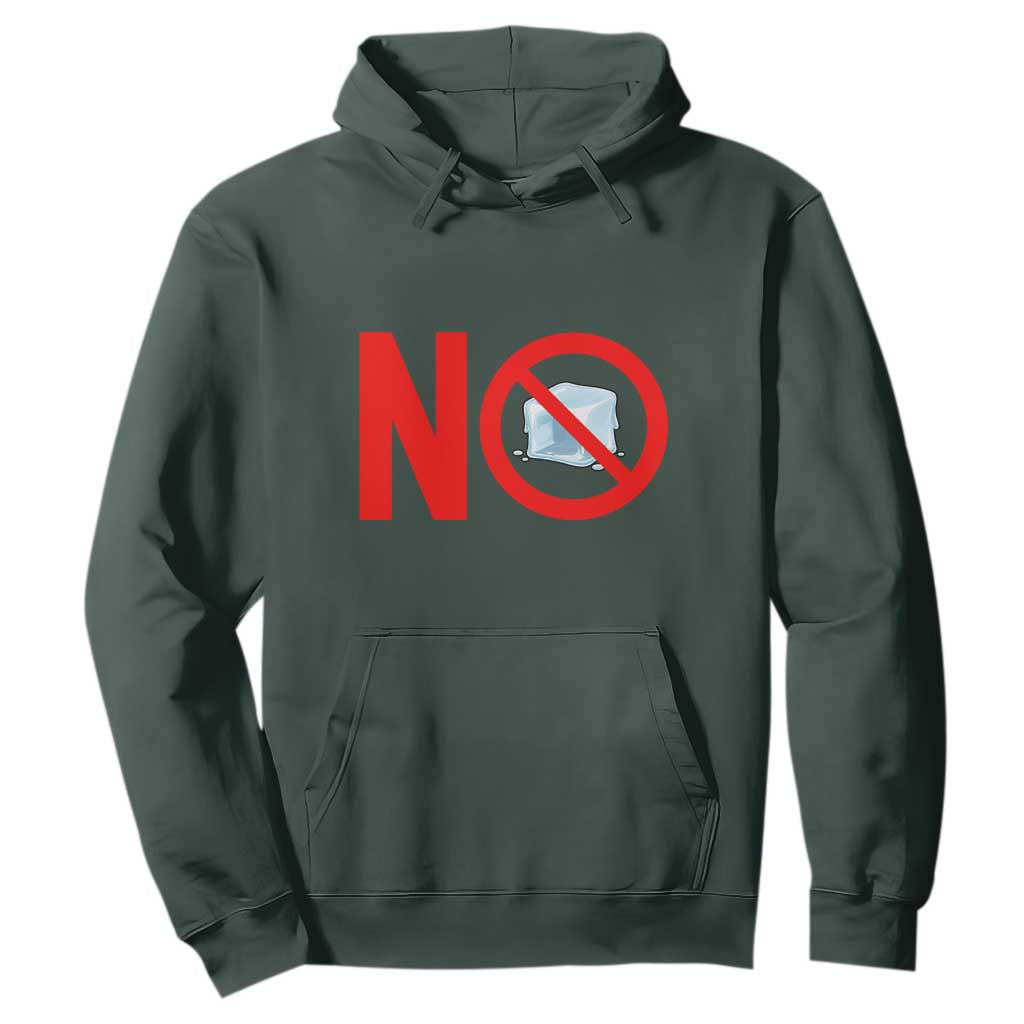 Anti ICE Hoodie No ICE Protest Symbol Anti Immigration Enforcement TS14 Dark Forest Green Print Your Wear