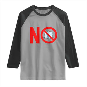 Anti ICE Raglan Shirt No ICE Protest Symbol Anti Immigration Enforcement TS14 Sport Gray Black Print Your Wear