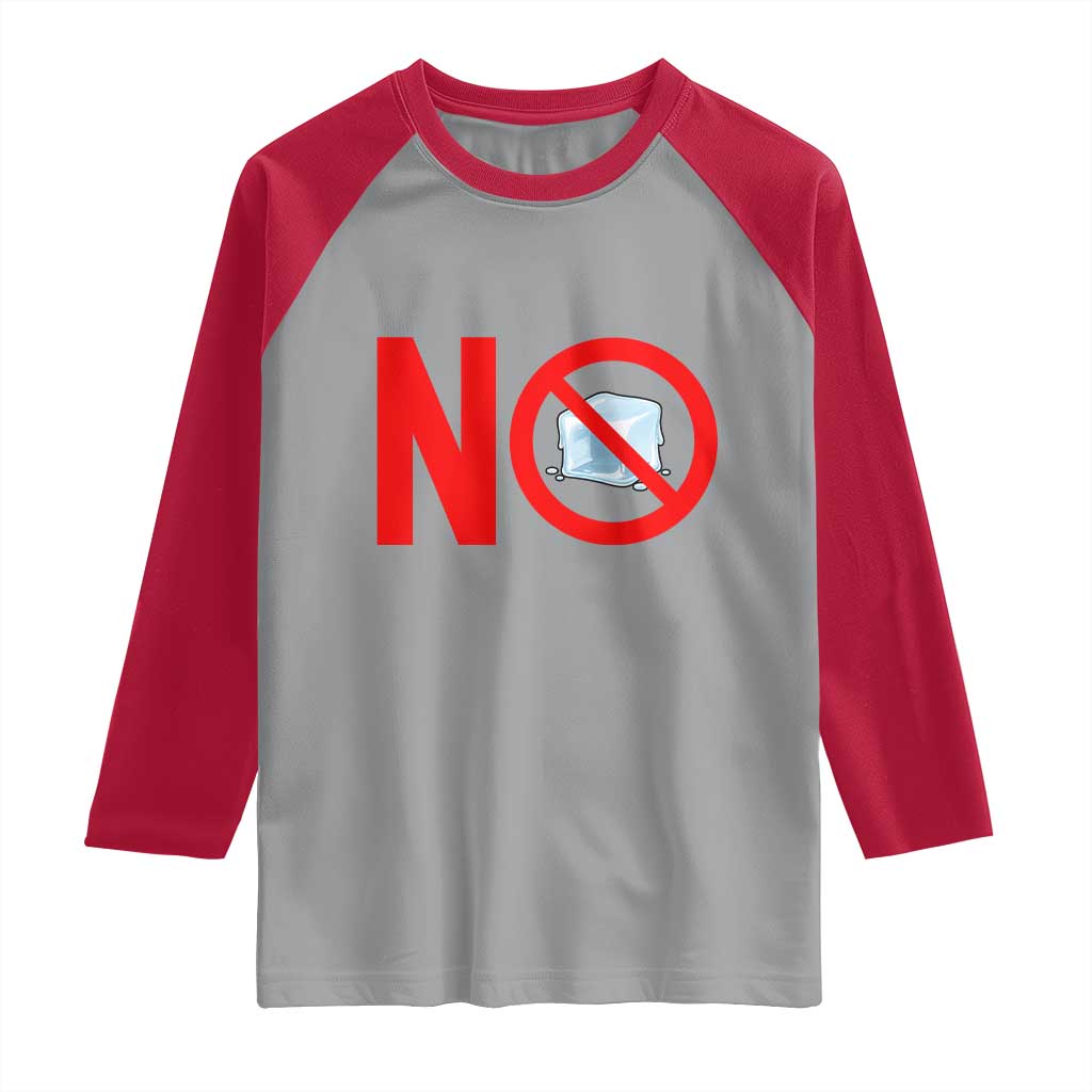 Anti ICE Raglan Shirt No ICE Protest Symbol Anti Immigration Enforcement TS14 Sport Gray Red Print Your Wear