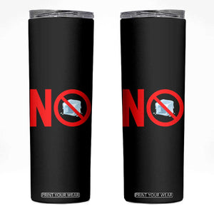 Anti ICE Skinny Tumbler No ICE Protest Symbol Anti Immigration Enforcement TS14 Black Print Your Wear