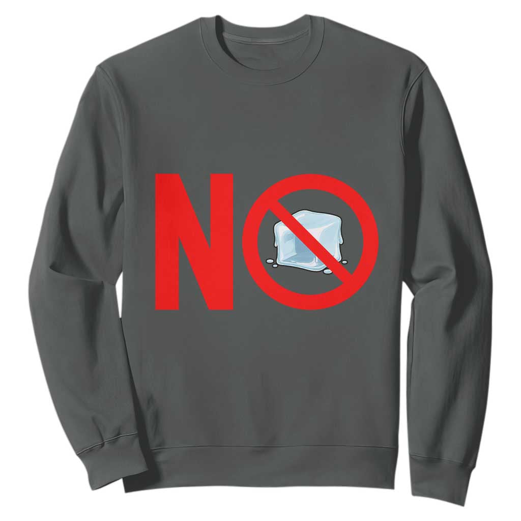Anti ICE Sweatshirt No ICE Protest Symbol Anti Immigration Enforcement TS14 Dark Heather Print Your Wear