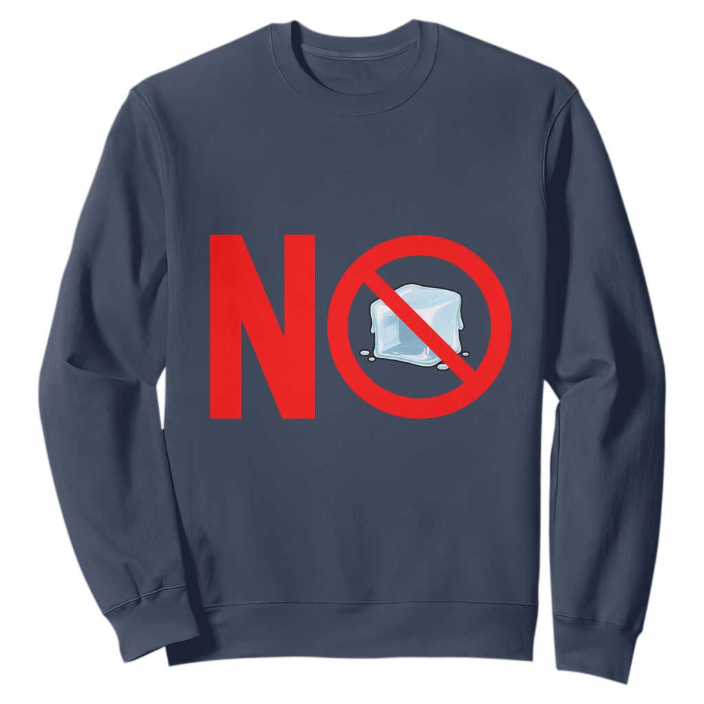 Anti ICE Sweatshirt No ICE Protest Symbol Anti Immigration Enforcement TS14 Navy Print Your Wear