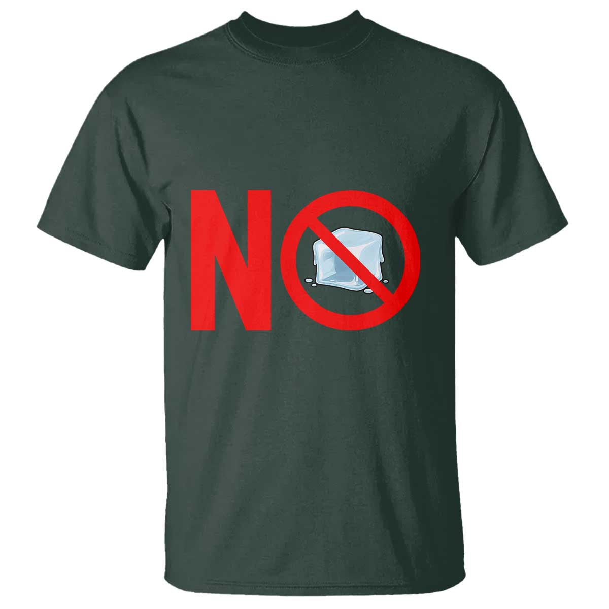 Anti ICE T Shirt No ICE Protest Symbol Anti Immigration Enforcement TS14 Dark Forest Green Print Your Wear