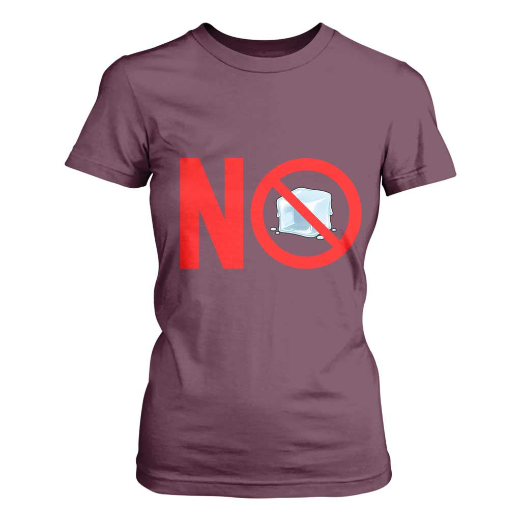 Anti ICE T Shirt For Women No ICE Protest Symbol Anti Immigration Enforcement TS14 Maroon Print Your Wear