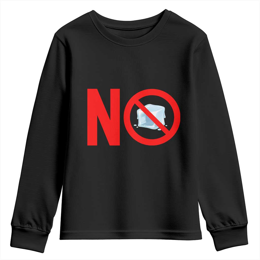 Anti ICE Youth Sweatshirt No ICE Protest Symbol Anti Immigration Enforcement TS14 Black Print Your Wear