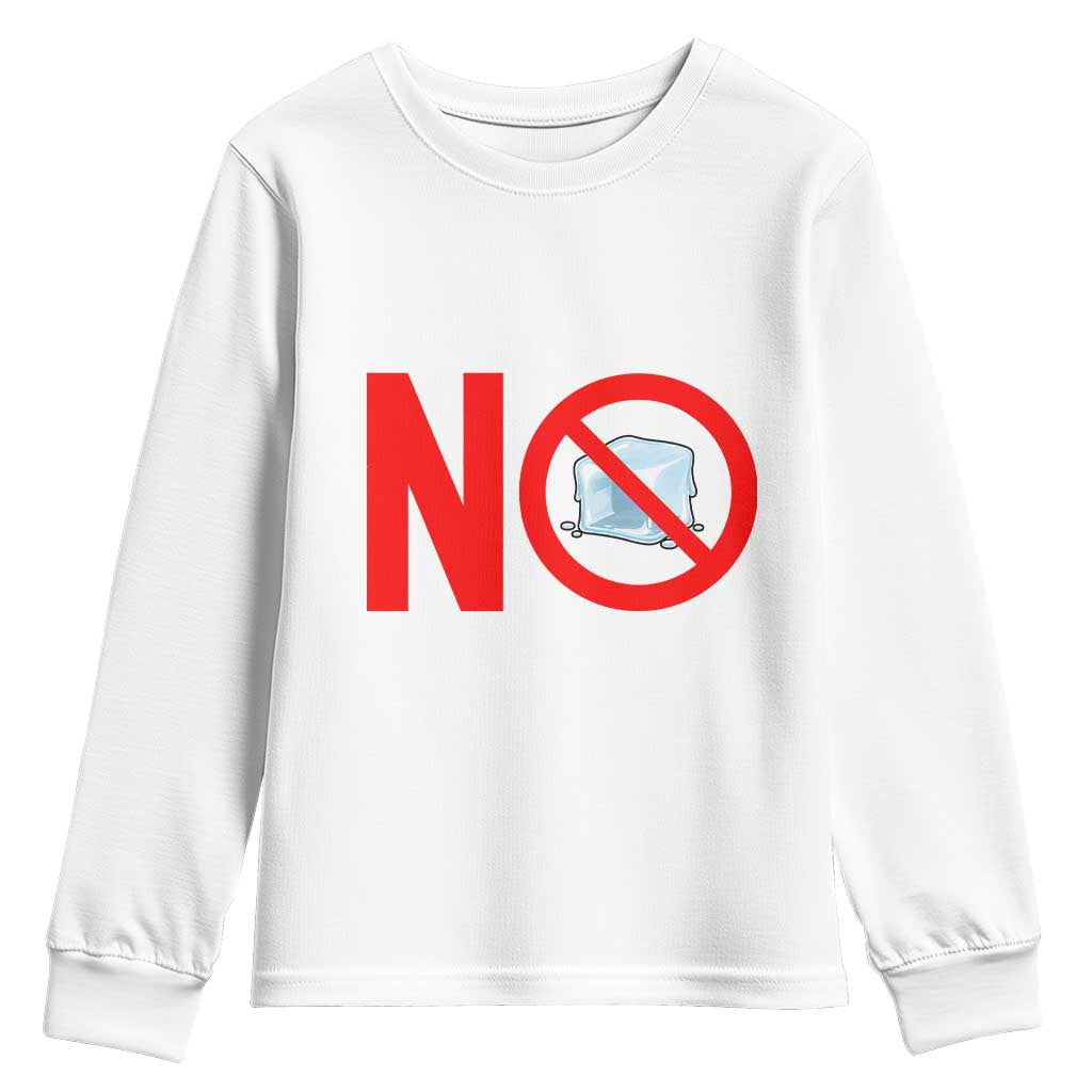 Anti ICE Youth Sweatshirt No ICE Protest Symbol Anti Immigration Enforcement TS14 White Print Your Wear