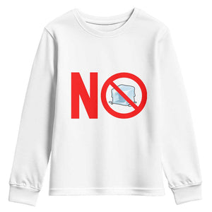 Anti ICE Youth Sweatshirt No ICE Protest Symbol Anti Immigration Enforcement TS14 White Print Your Wear