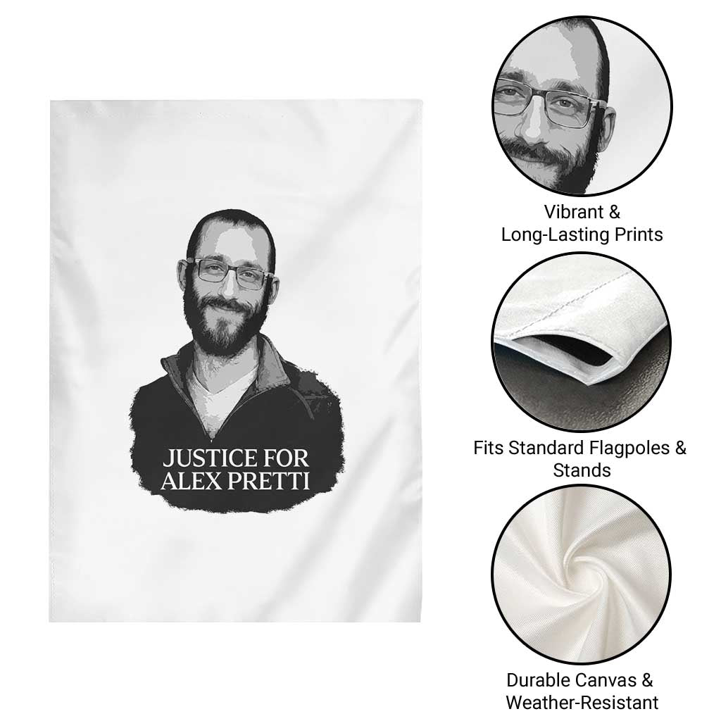 Justices for Alex Pretti Garden Flag Anti ICE Immigration Protest Human Rights TS14 Print Your Wear