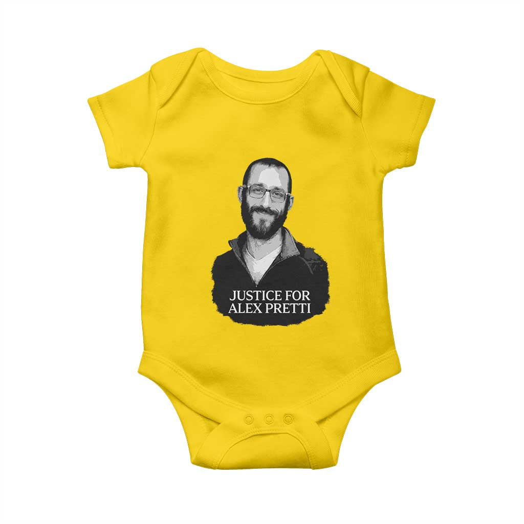 Justices for Alex Pretti Baby Onesie Anti ICE Immigration Protest Human Rights TS14 Daisy Print Your Wear