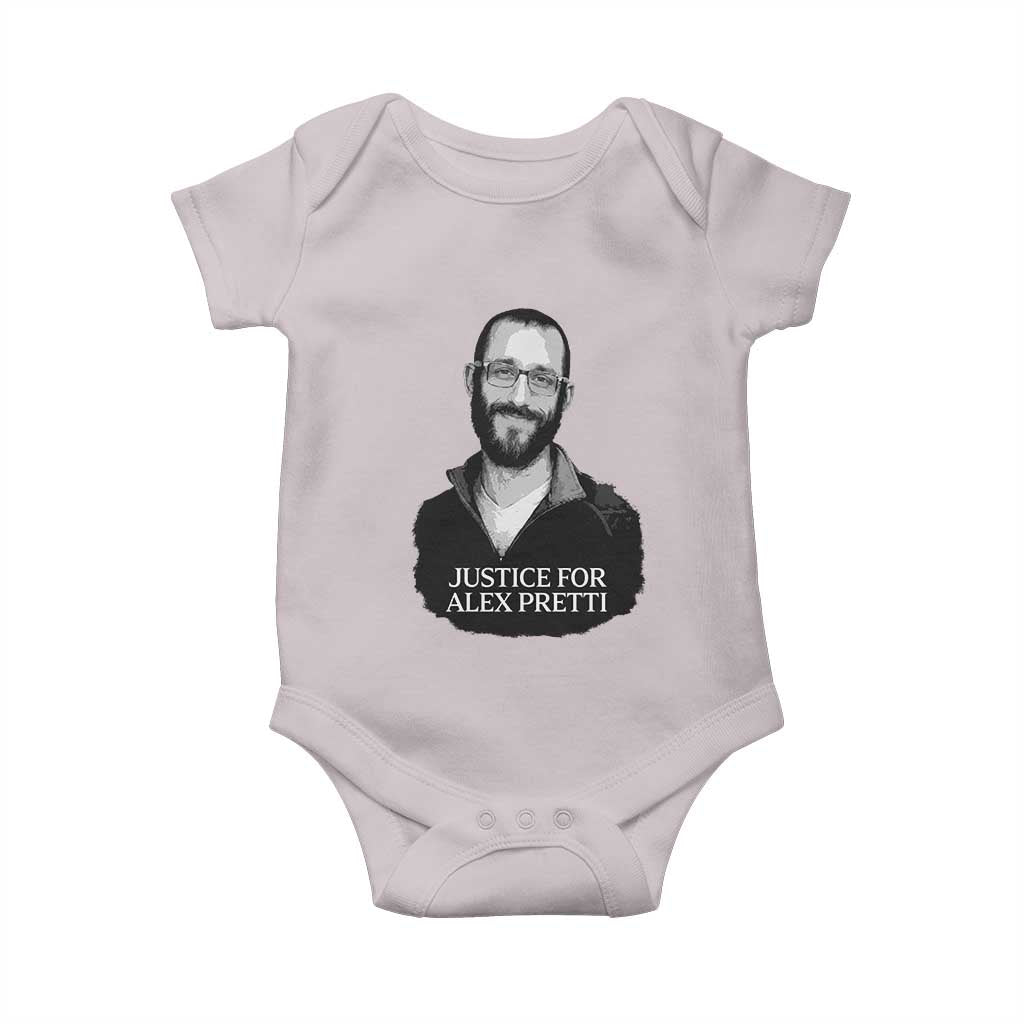 Justices for Alex Pretti Baby Onesie Anti ICE Immigration Protest Human Rights TS14 Ice Gray Print Your Wear