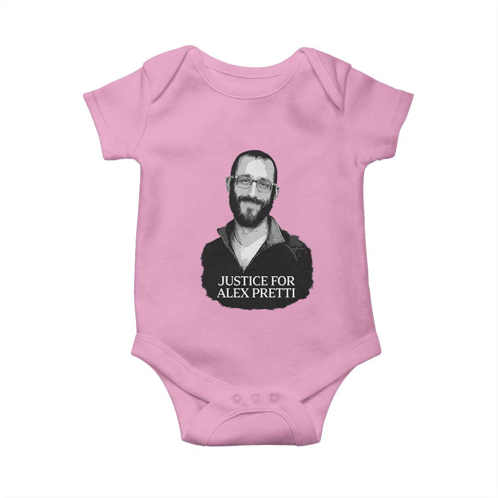 Justices for Alex Pretti Baby Onesie Anti ICE Immigration Protest Human Rights TS14 Light Pink Print Your Wear