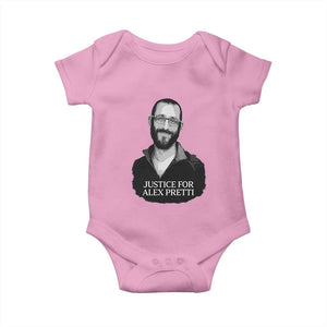 Justices for Alex Pretti Baby Onesie Anti ICE Immigration Protest Human Rights TS14 Light Pink Print Your Wear