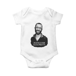 Justices for Alex Pretti Baby Onesie Anti ICE Immigration Protest Human Rights TS14 White Print Your Wear