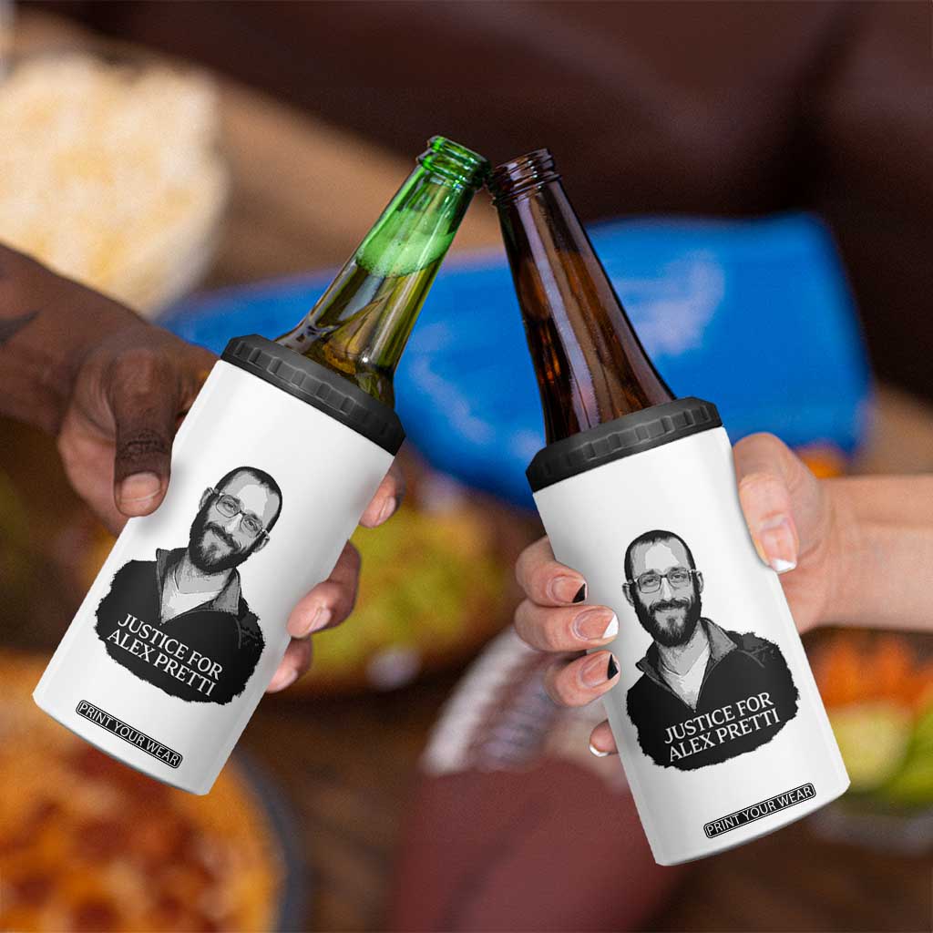 Justices for Alex Pretti 4 in 1 Can Cooler Tumbler Anti ICE Immigration Protest Human Rights TS14 Print Your Wear