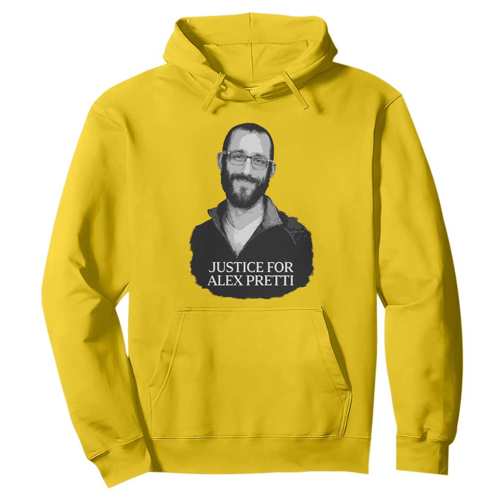 Justices for Alex Pretti Hoodie Anti ICE Immigration Protest Human Rights TS14 Daisy Print Your Wear