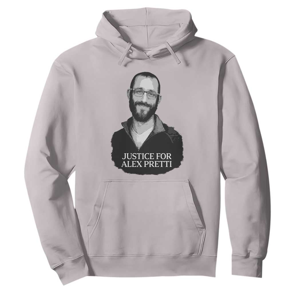 Justices for Alex Pretti Hoodie Anti ICE Immigration Protest Human Rights TS14 Ice Gray Print Your Wear