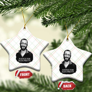 Justices for Alex Pretti Ceramic Ornament Anti ICE Immigration Protest Human Rights TS14 Print Your Wear