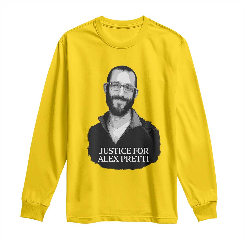 Justices for Alex Pretti Long Sleeve Shirt Anti ICE Immigration Protest Human Rights TS14 Daisy Print Your Wear