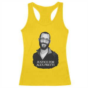 Justices for Alex Pretti Racerback Tank Top Anti ICE Immigration Protest Human Rights TS14 Daisy Print Your Wear