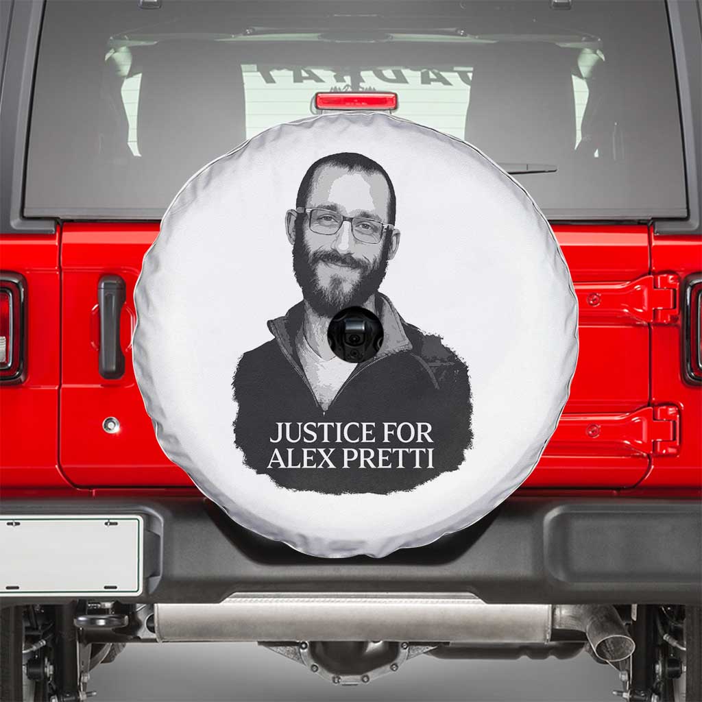 Justices for Alex Pretti Spare Tire Cover Anti ICE Immigration Protest Human Rights TS14 Black Print Your Wear