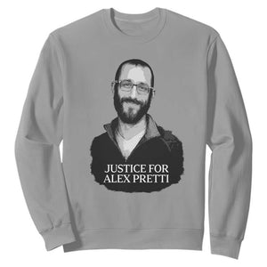Justices for Alex Pretti Sweatshirt Anti ICE Immigration Protest Human Rights TS14 Sport Gray Print Your Wear
