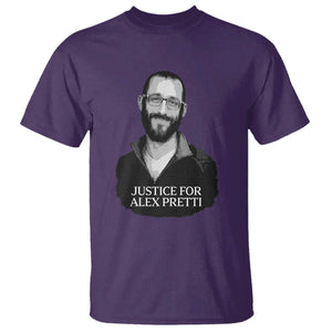 Justices for Alex Pretti T Shirt Anti ICE Immigration Protest Human Rights TS14 Purple Print Your Wear