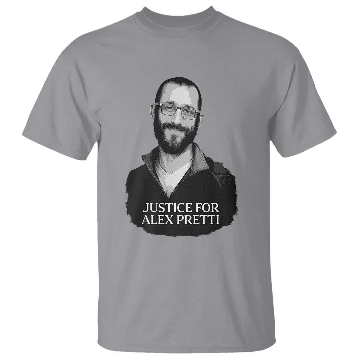 Justices for Alex Pretti T Shirt Anti ICE Immigration Protest Human Rights TS14 Sport Gray Print Your Wear