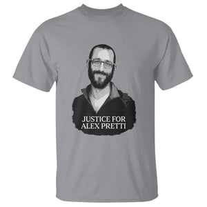 Justices for Alex Pretti T Shirt Anti ICE Immigration Protest Human Rights TS14 Sport Gray Print Your Wear