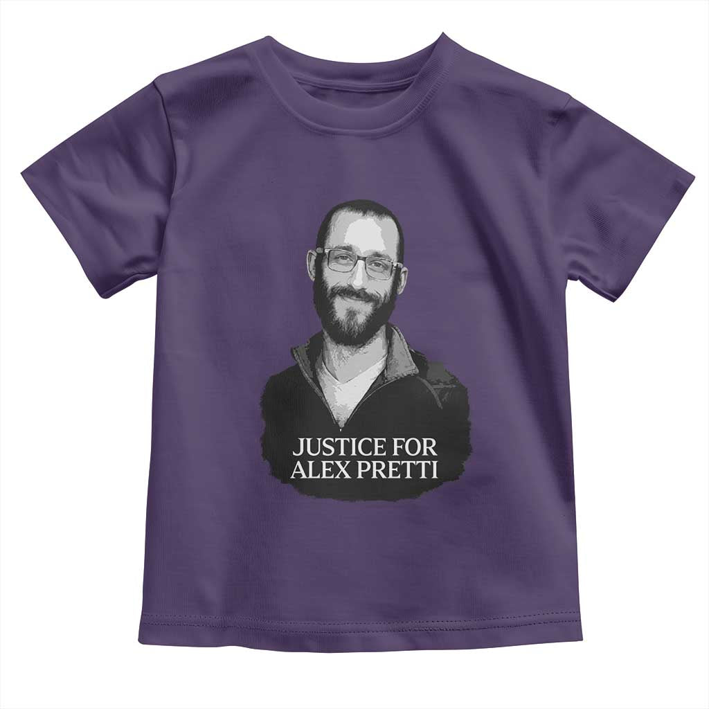 Justices for Alex Pretti Toddler T Shirt Anti ICE Immigration Protest Human Rights TS14 Purple Print Your Wear