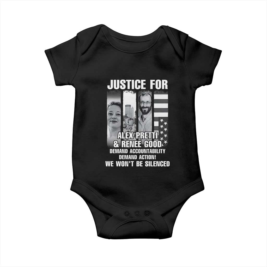 Justice for Alex and Renee Baby Onesie Anti ICE Immigration Protest Human Rights TS14 Black Print Your Wear