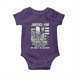 Justice for Alex and Renee Baby Onesie Anti ICE Immigration Protest Human Rights TS14 Purple Print Your Wear