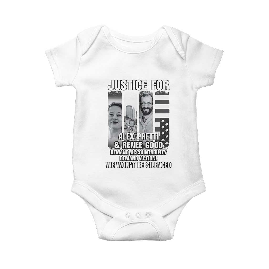 Justice for Alex and Renee Baby Onesie Anti ICE Immigration Protest Human Rights TS14 White Print Your Wear