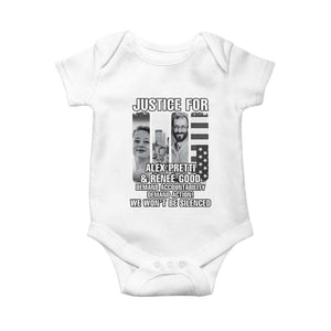 Justice for Alex and Renee Baby Onesie Anti ICE Immigration Protest Human Rights TS14 White Print Your Wear