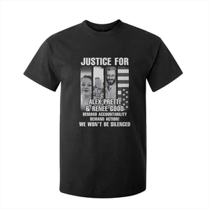 Justice for Alex and Renee T Shirt For Kid Anti ICE Immigration Protest Human Rights TS14 Black Print Your Wear