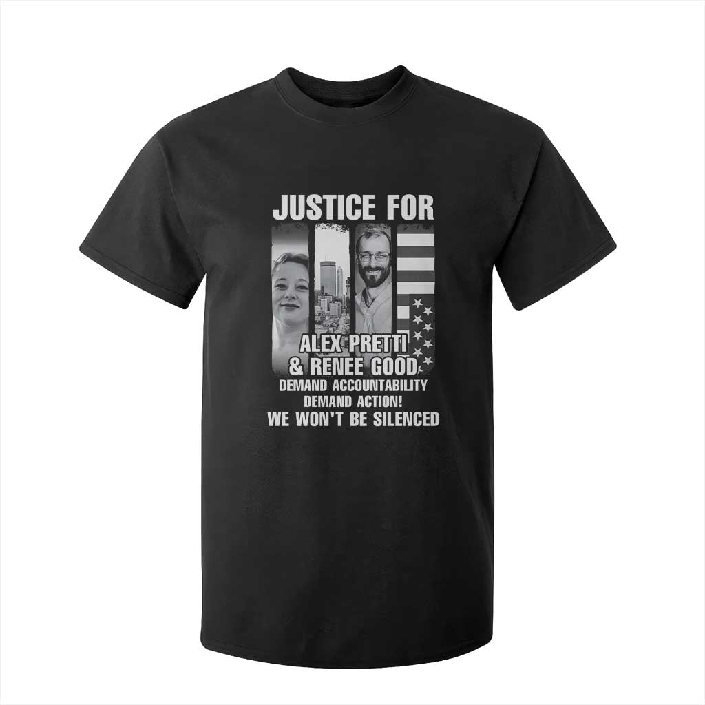 Justice for Alex and Renee T Shirt For Kid Anti ICE Immigration Protest Human Rights TS14 Black Print Your Wear