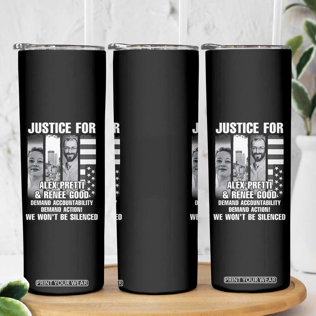 Justice for Alex and Renee Skinny Tumbler Anti ICE Immigration Protest Human Rights TS14 Print Your Wear