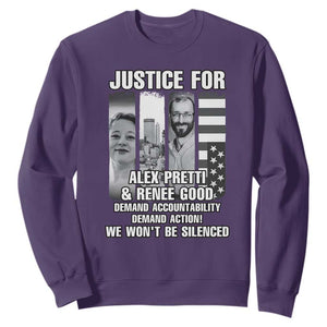 Justice for Alex and Renee Sweatshirt Anti ICE Immigration Protest Human Rights TS14 Purple Print Your Wear