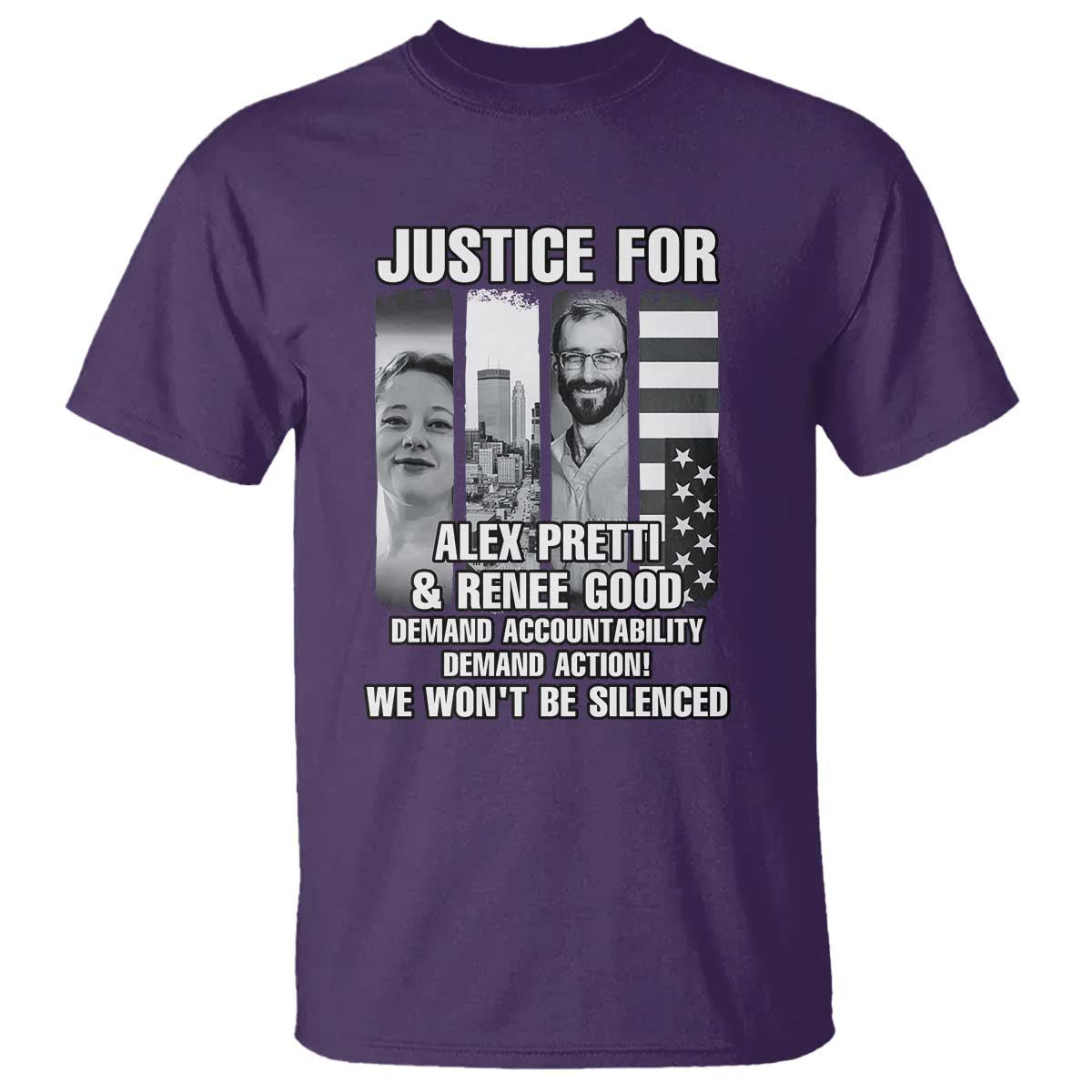 Justice for Alex and Renee T Shirt Anti ICE Immigration Protest Human Rights TS14 Purple Print Your Wear