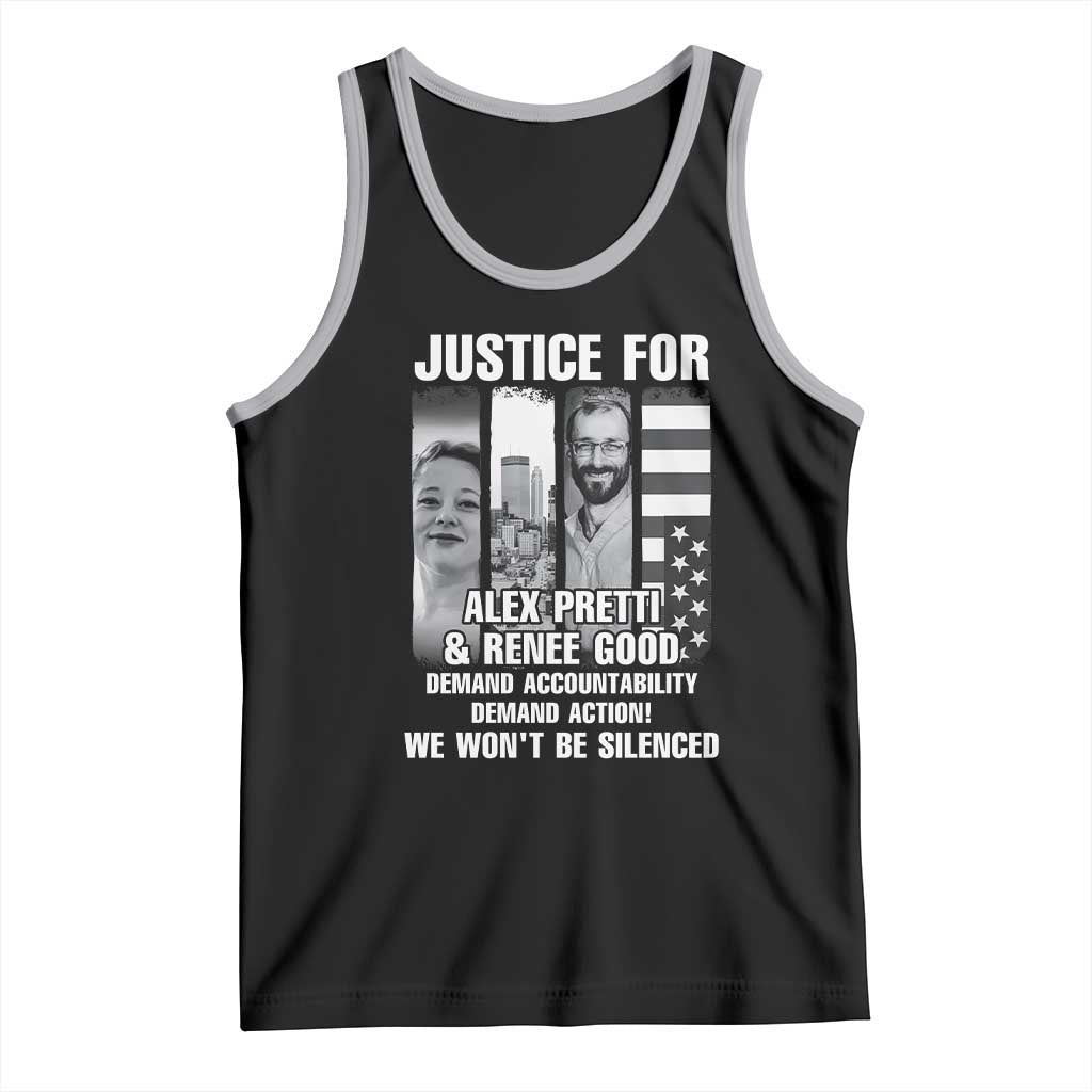 Justice for Alex and Renee Tank Top Anti ICE Immigration Protest Human Rights TS14 Black Athletic Heather Print Your Wear