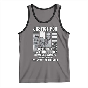 Justice for Alex and Renee Tank Top Anti ICE Immigration Protest Human Rights TS14 Deep Heather Black Print Your Wear
