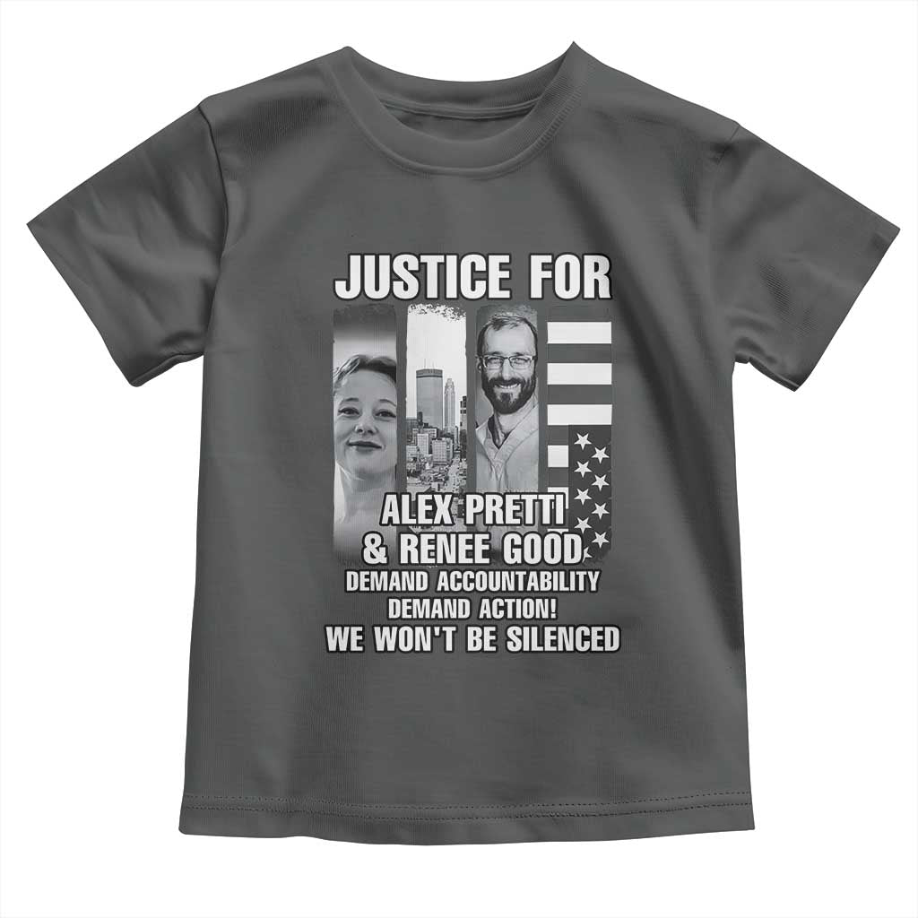 Justice for Alex and Renee Toddler T Shirt Anti ICE Immigration Protest Human Rights TS14 Dark Heather Print Your Wear