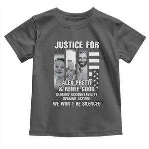 Justice for Alex and Renee Toddler T Shirt Anti ICE Immigration Protest Human Rights TS14 Dark Heather Print Your Wear