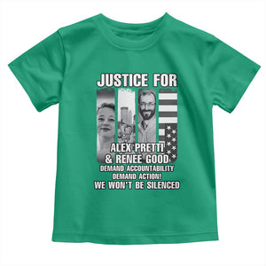 Justice for Alex and Renee Toddler T Shirt Anti ICE Immigration Protest Human Rights TS14 Irish Green Print Your Wear