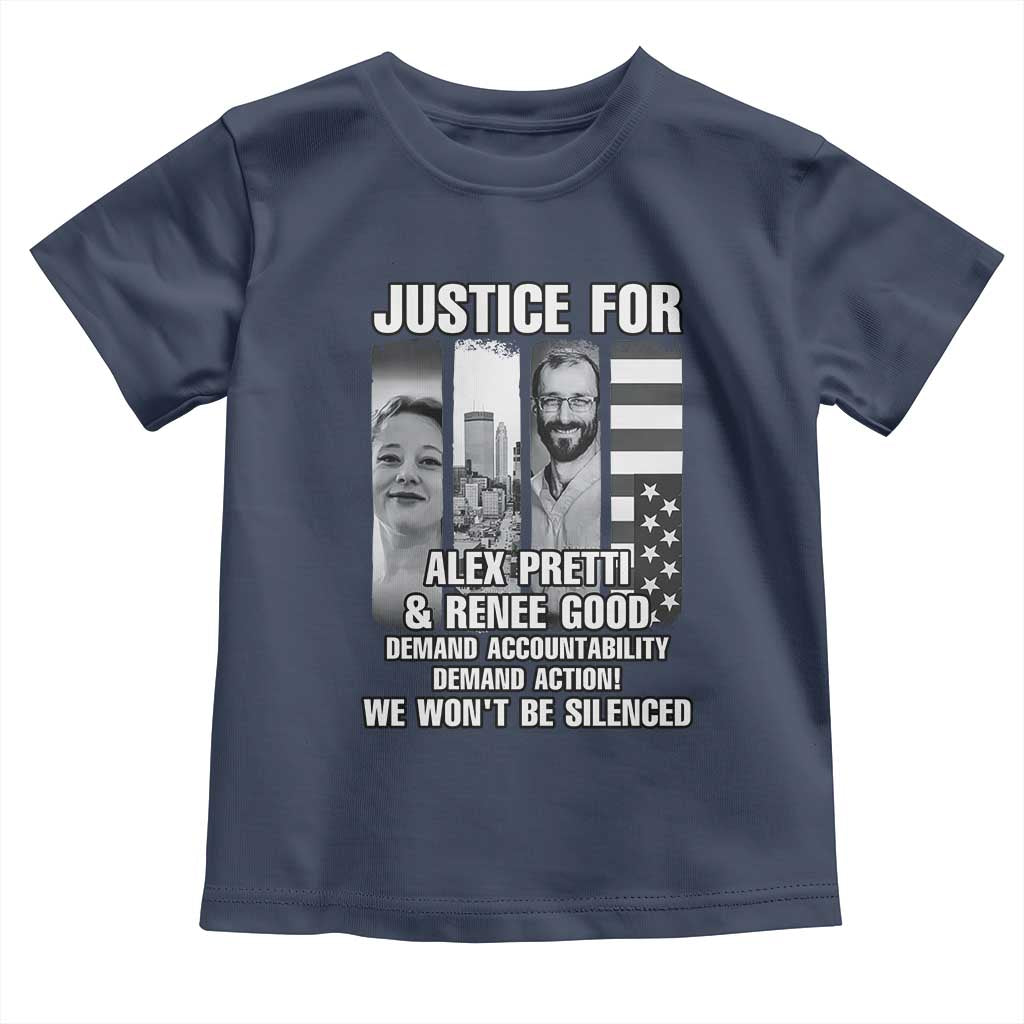 Justice for Alex and Renee Toddler T Shirt Anti ICE Immigration Protest Human Rights TS14 Navy Print Your Wear