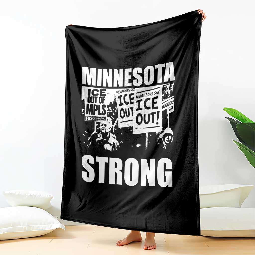 Minnesota Strong Throw Blanket Resist Anti ICE Immigration Protest TS14 Print Your Wear