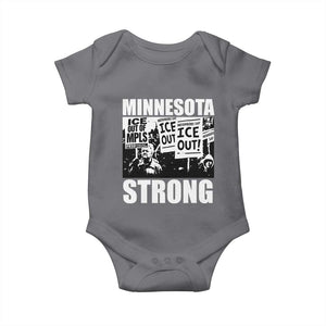 Minnesota Strong Baby Onesie Resist Anti ICE Immigration Protest TS14 Charcoal Print Your Wear